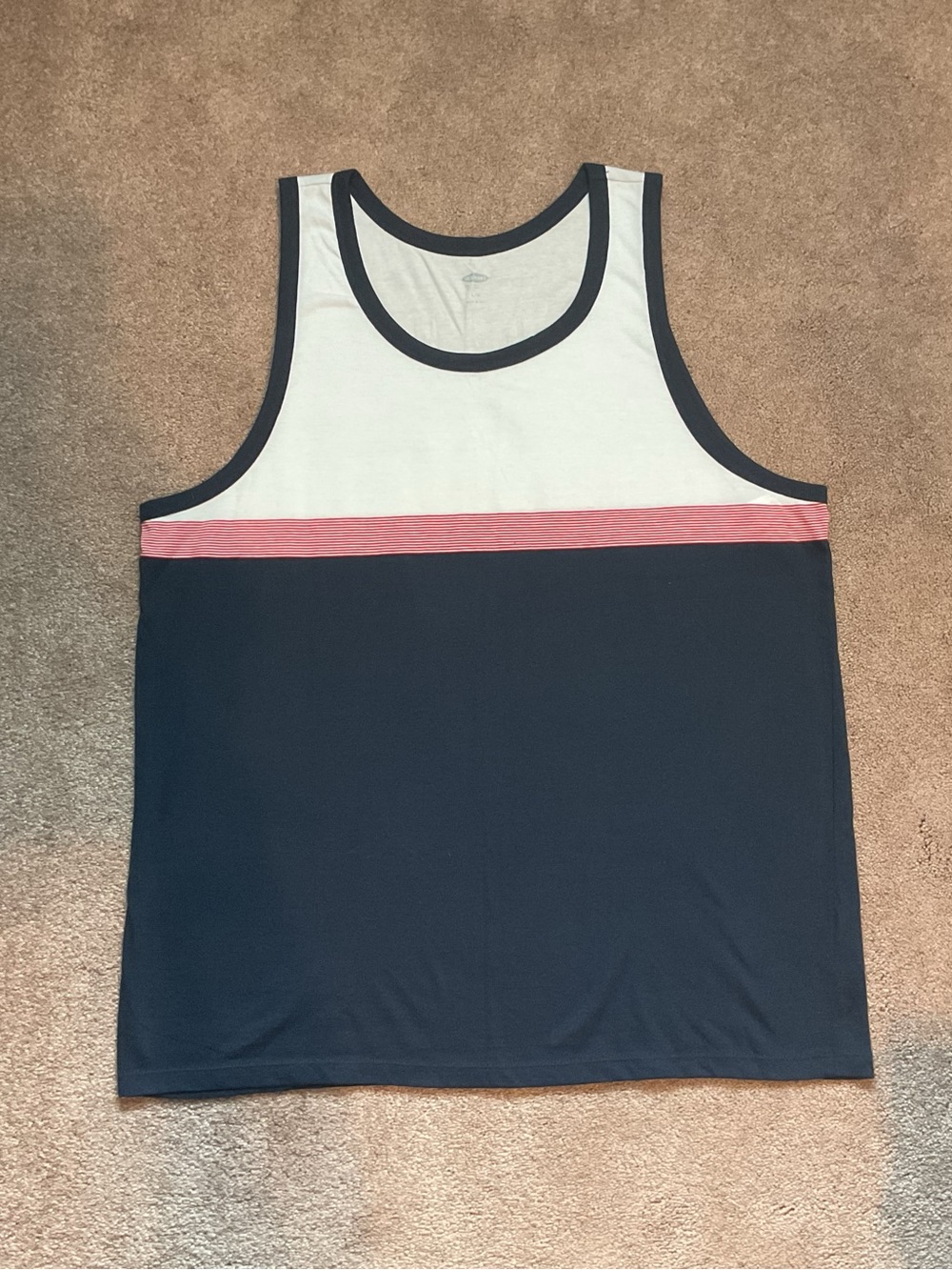 Old Navy Men’s Navy, White & Pink Colorblock Tank